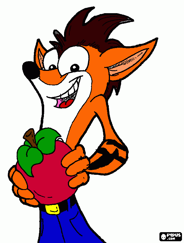 crash mind over mutant para colorir e imprimir