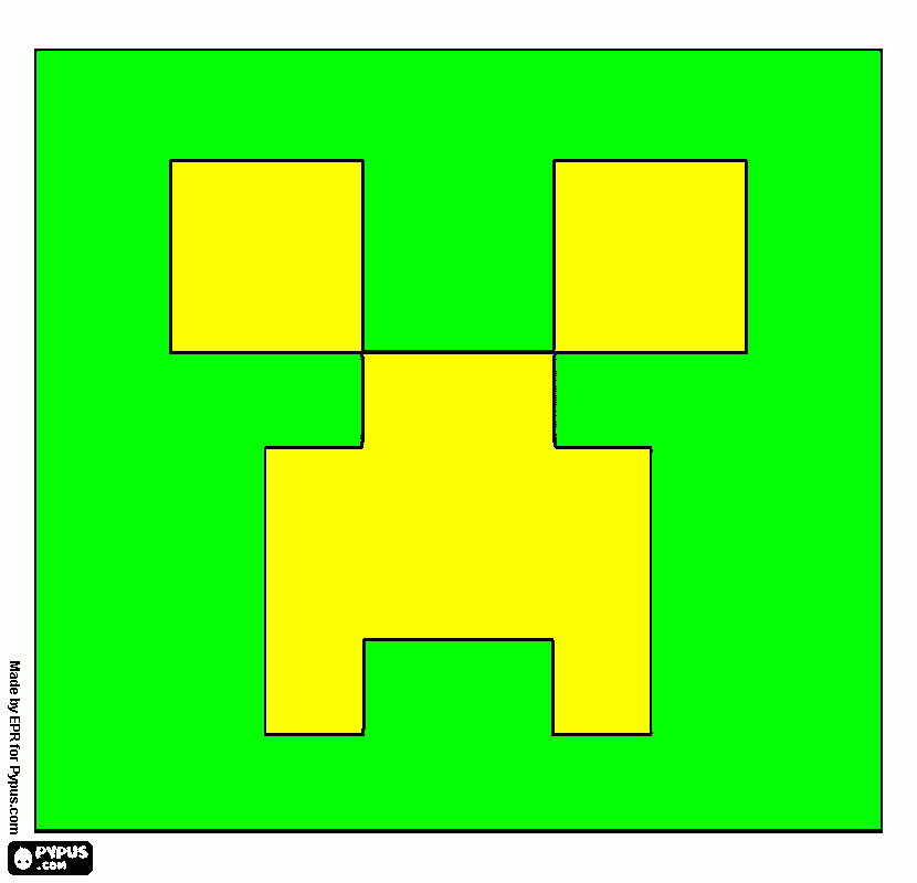 creeper do minecraft para colorir e imprimir