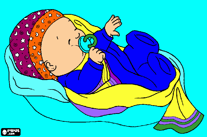 criança com chupeta para colorir e imprimir