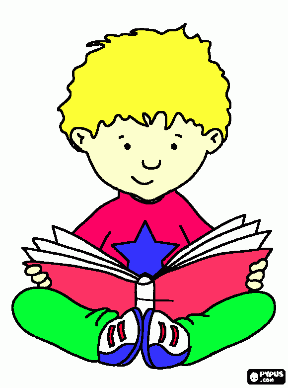 criança estudando para colorir e imprimir