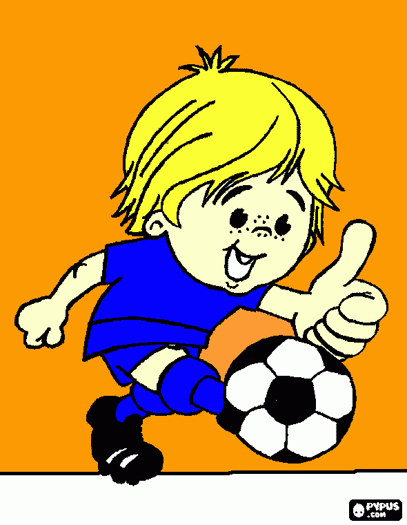 criança jogando bola para colorir e imprimir