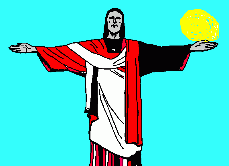 cristo redentor para colorir e imprimir
