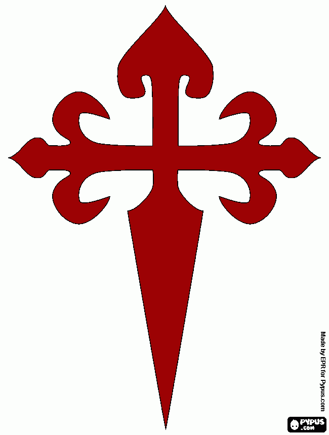 cruz de Santiago para colorir e imprimir