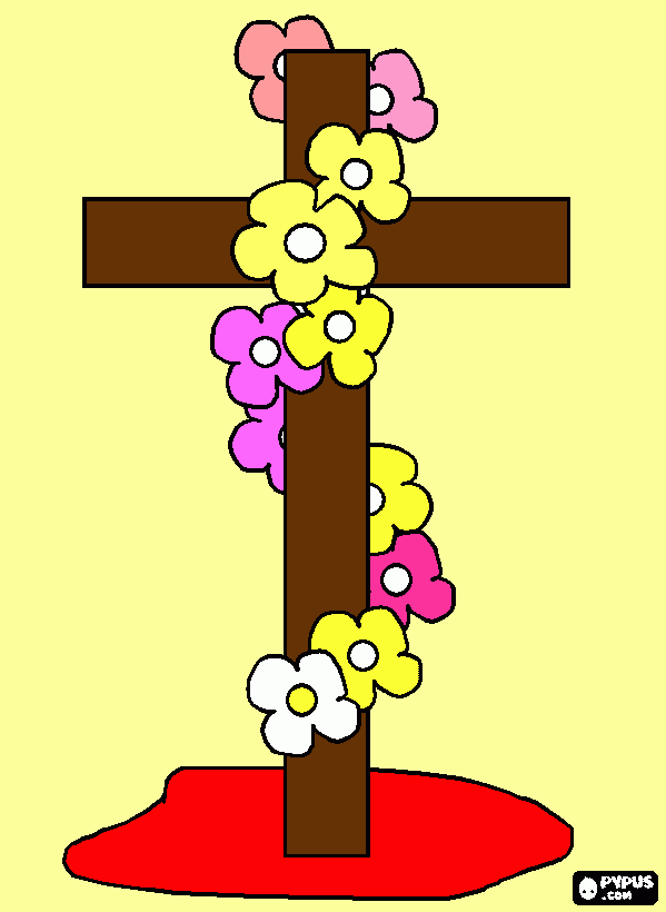 cruz para colorir e imprimir