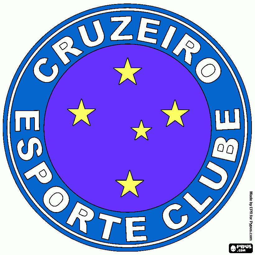 cruzeiro campeão da copa do brasil  e  do brasieleirão para colorir e imprimir