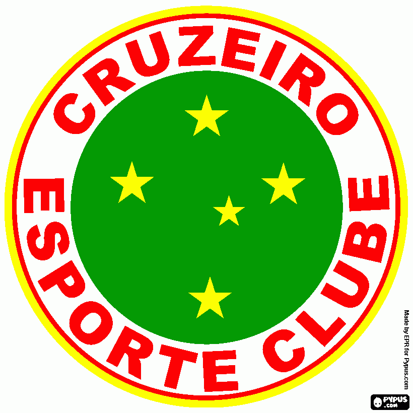 Cruzeiro com as cores do Palestra Itália para colorir e imprimir