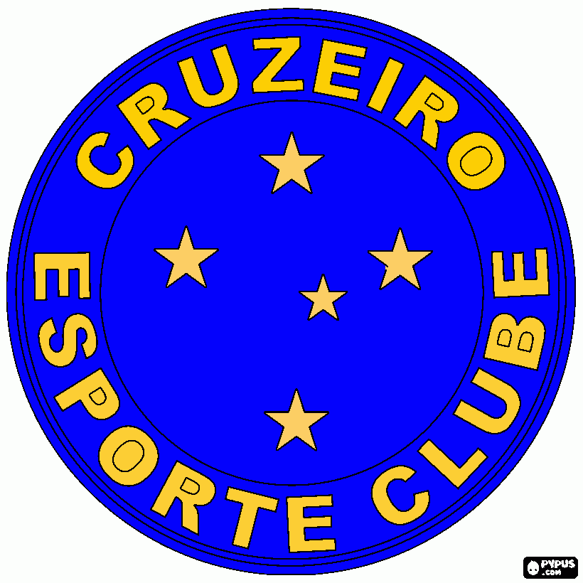 cruzeiro esporte club para colorir e imprimir