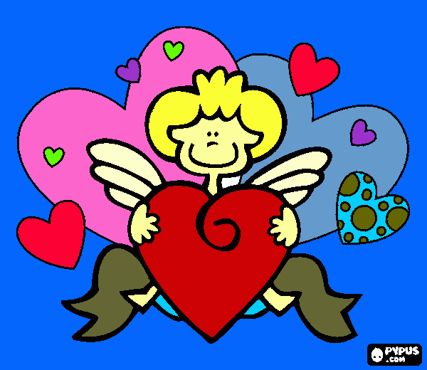 cupido do amor para colorir e imprimir