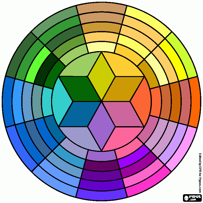 CÍRCULO CURMÁTICO MAIS COMPLETO  para colorir e imprimir