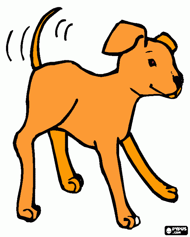 cão canino para colorir e imprimir