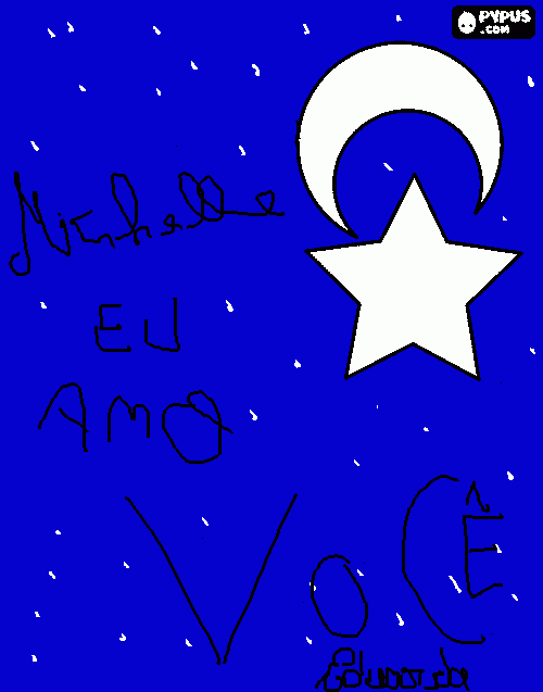 Céu estrelado para colorir e imprimir