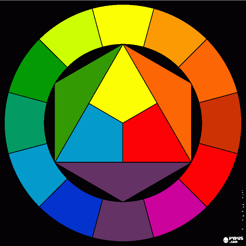 Cículo Cromatico para colorir e imprimir