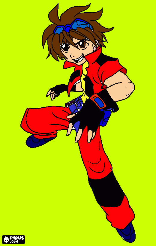 dan kuso o lider dor bakugans para colorir e imprimir