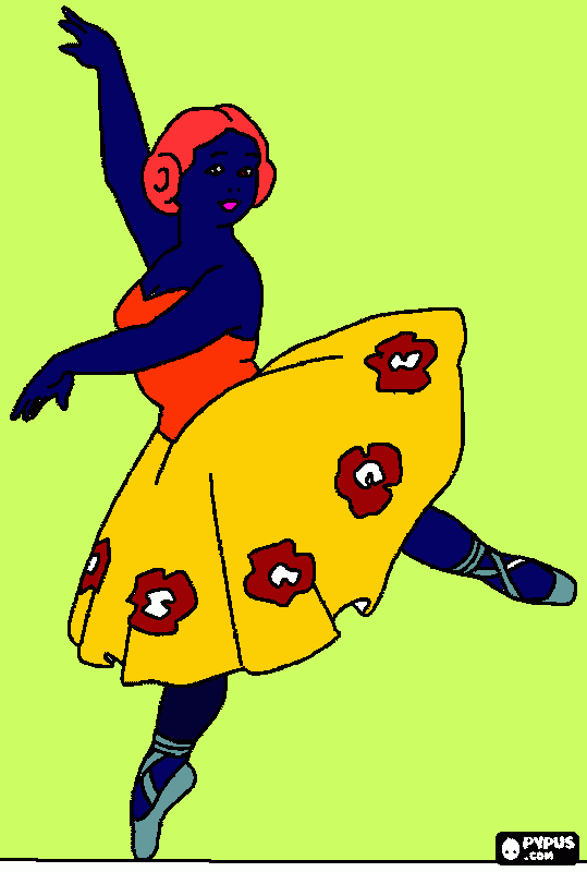 dançarina para colorir e imprimir