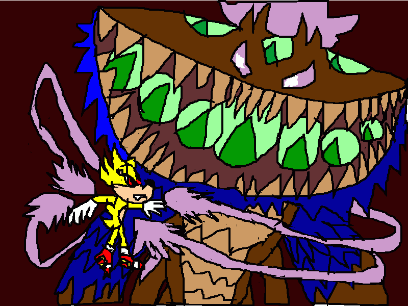 DARK GAIA SONIC UNLEASHED para colorir e imprimir