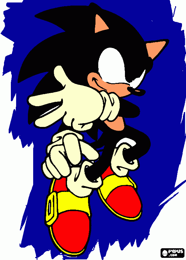 Dark Sonic Were para imprimir , desenho Dark Sonic Were