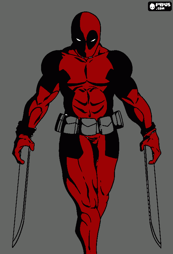 deapool para colorir e imprimir