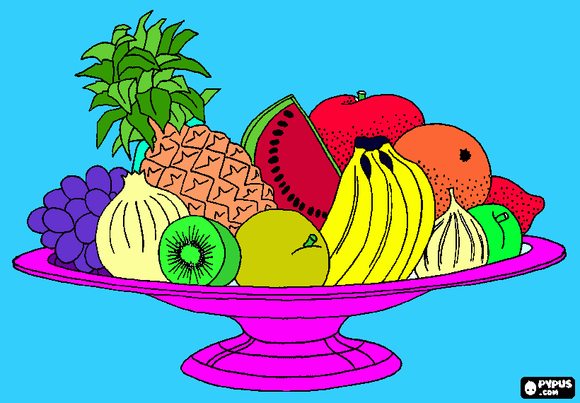 deliciosa frutas para colorir e imprimir