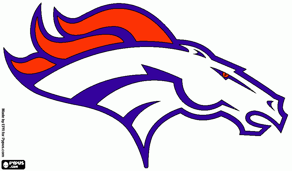 denver broncos para colorir e imprimir
