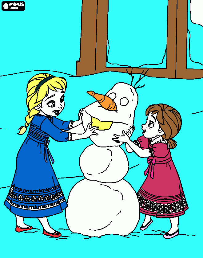 descrição do dezenho frozel para colorir e imprimir