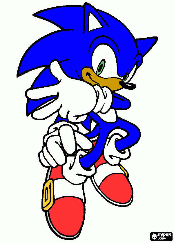 deseho do sonic o heró do videogame obra de moisés  para colorir e imprimir