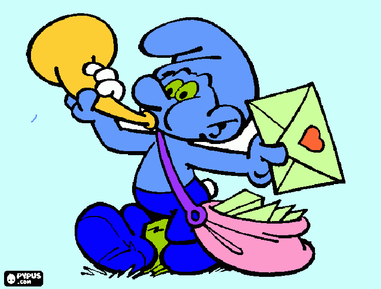 deselhos de o smurfs para colorir e imprimir