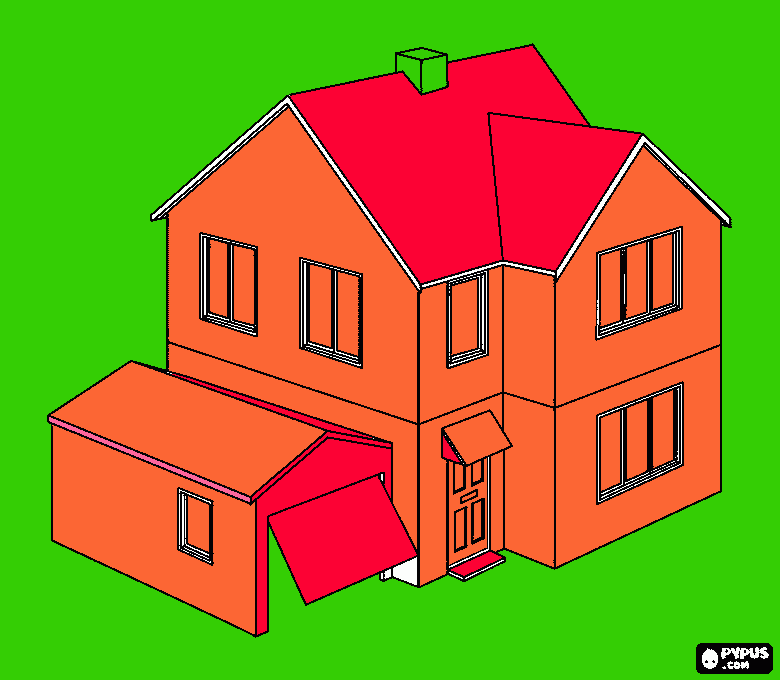 desenhar  casas para colorir e imprimir