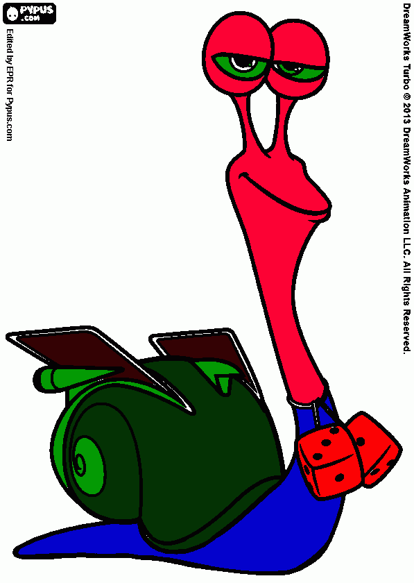 desenho    do    caracol   dicolado para colorir e imprimir