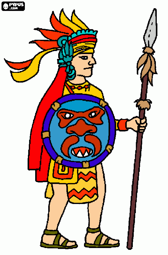 desenho asteca para colorir e imprimir