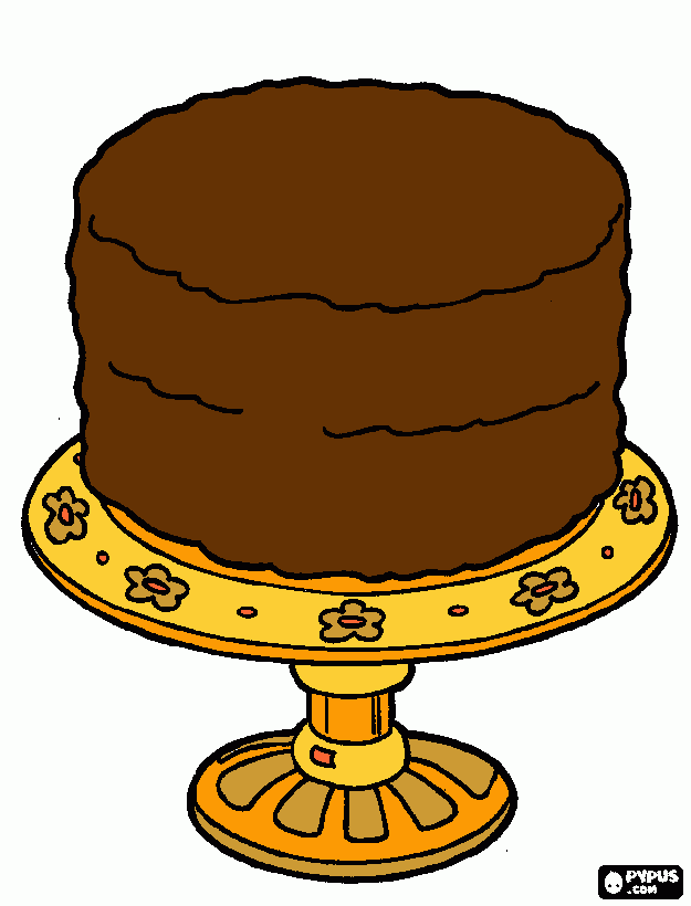 desenho bolo aniversário para colorir e imprimir