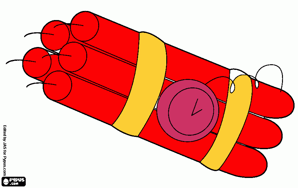 desenho bomba  para colorir e imprimir