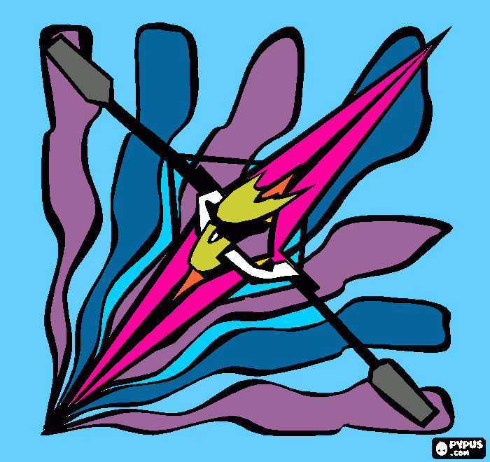 desenho caiaque para colorir e imprimir