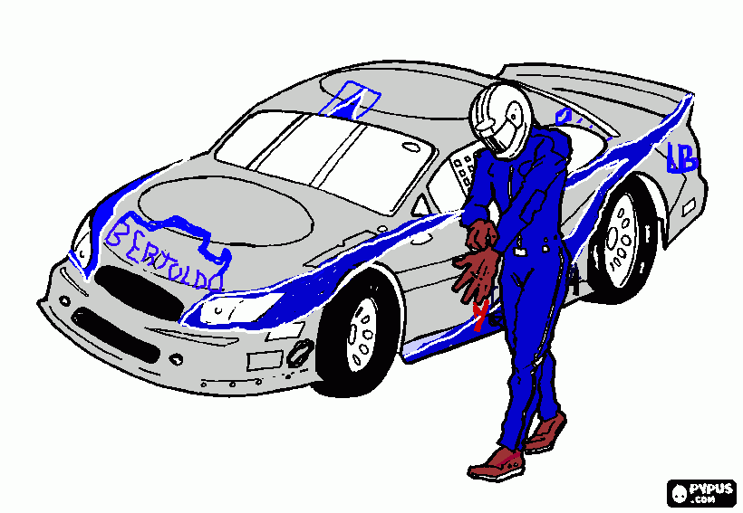 desenho carro de rally para colorir e imprimir