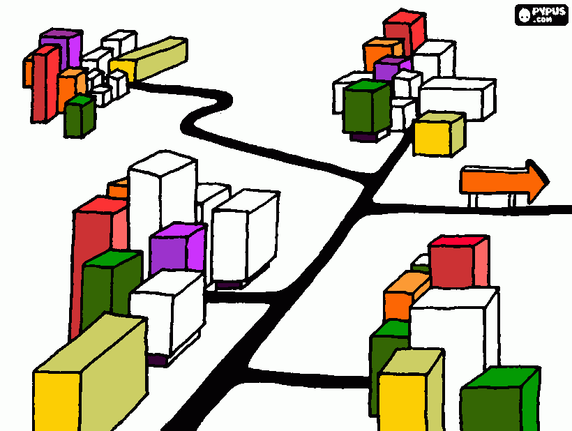 Desenho cidade ppt audiencia para colorir e imprimir