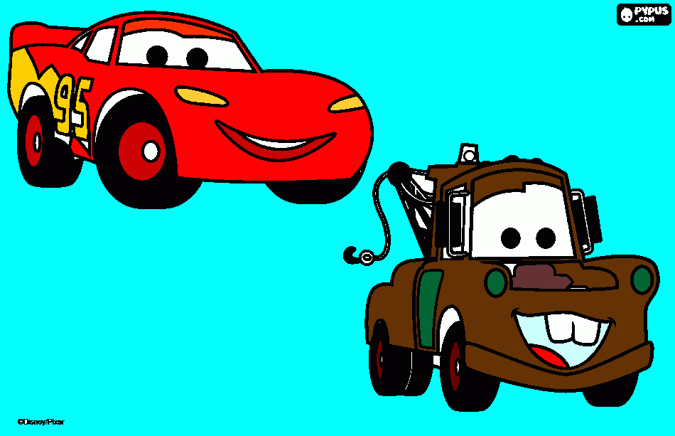 desenho colorido do filme carros 2 mostre para o Henri. para colorir e imprimir