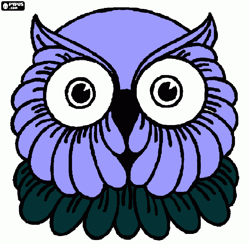 DESENHO CURUJA para colorir e imprimir