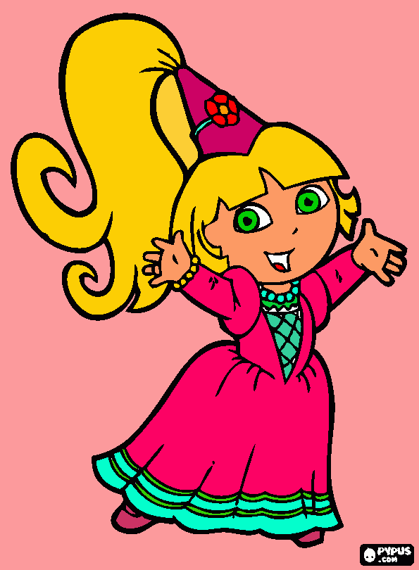 desenho da dora para colorir e imprimir