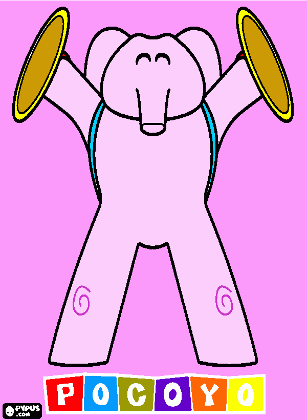 desenho da elly e seu par de pratos para colorir e imprimir