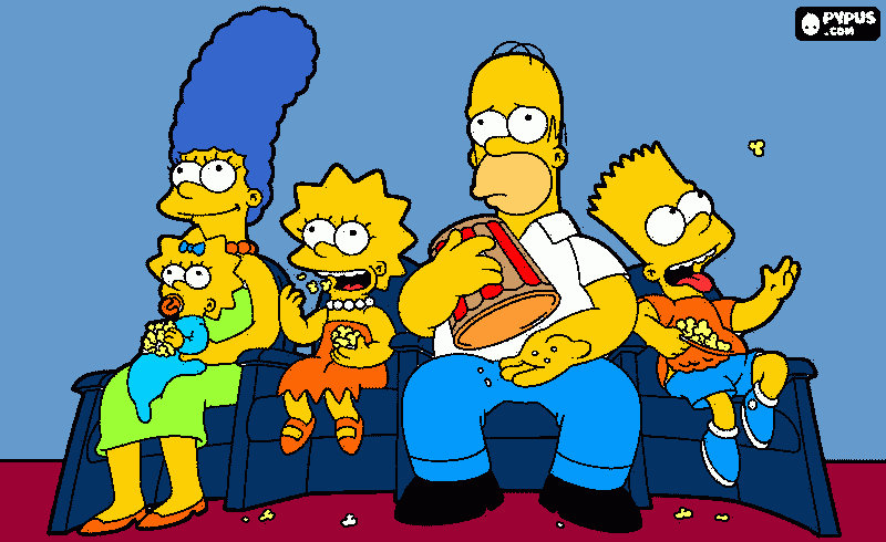 desenho da família simpsons para colorir e imprimir