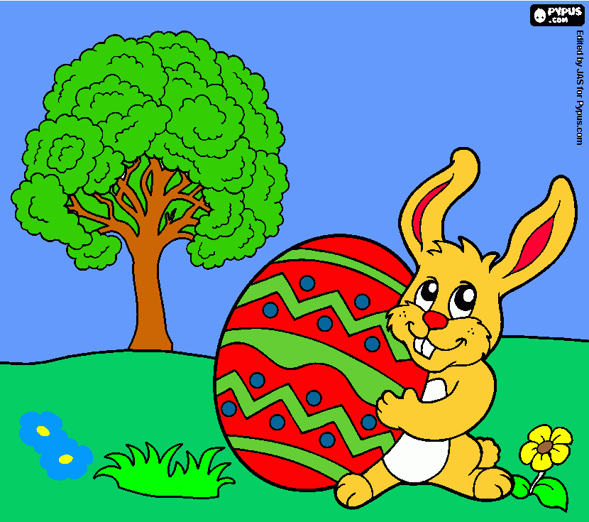 desenho da páscoa para colorir e imprimir