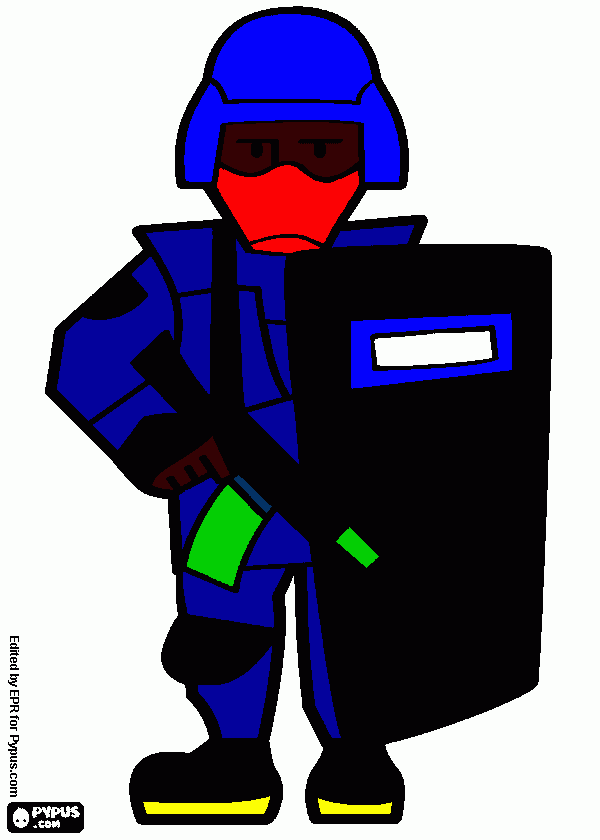 desenho da swat  para colorir e imprimir