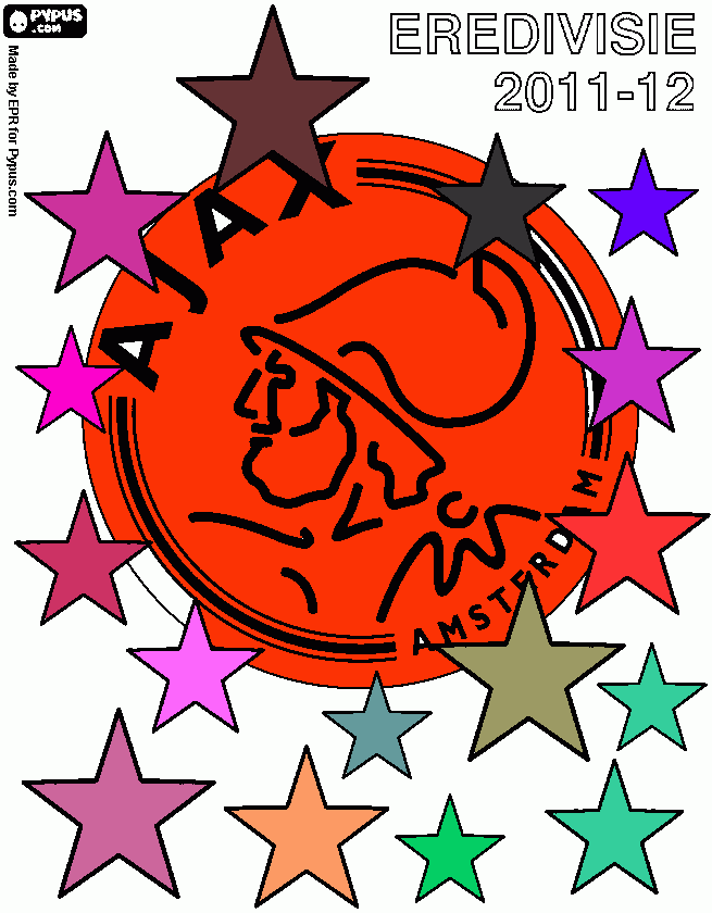 desenho de ajax campeao 2011-2012  para colorir e imprimir