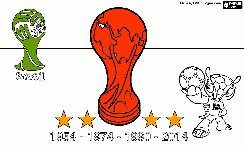 desenho de alemanha o campeão do mundo copa do mundo de futebol brasil 2014 para colorir e imprimir