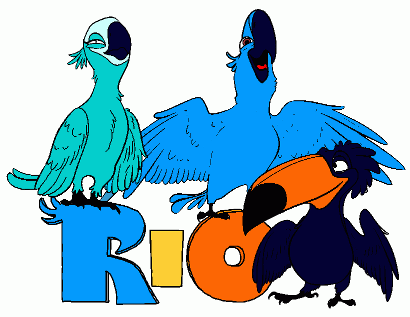 desenho de blu,jade e rafael para colorir e imprimir