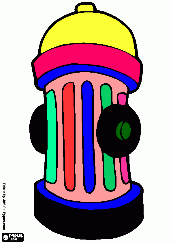 desenho  de  boca  de  incendio para colorir e imprimir