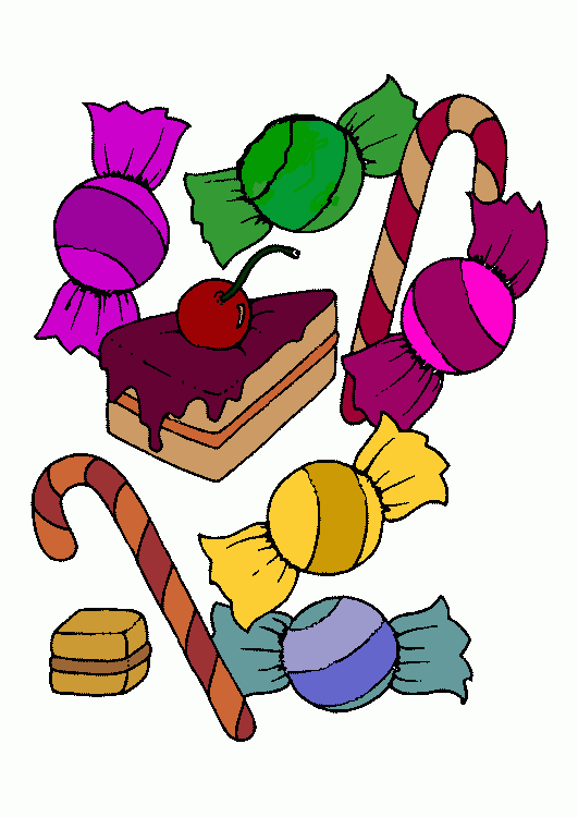 Desenho de Bombons para colorir e imprimir