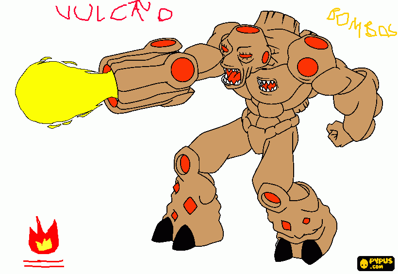 desenho  de  bombos,pôtencia  de  fogo,do povo  do  vulcão para colorir e imprimir