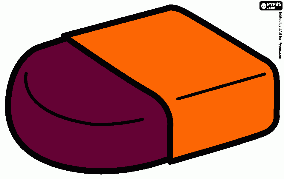desenho de borracha escolar  para colorir e imprimir