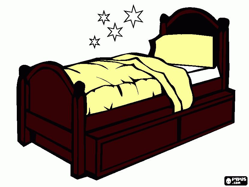 Desenho de cama para o BAZAR para colorir e imprimir