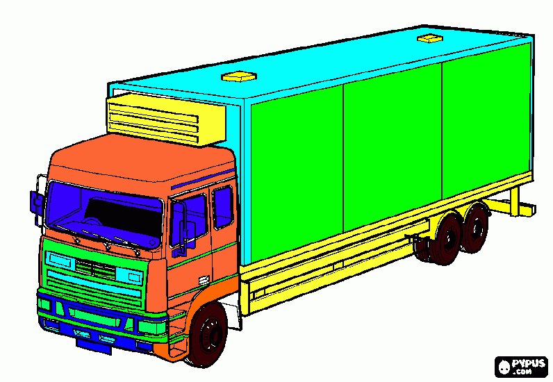 desenho de caminhao para colorir e imprimir